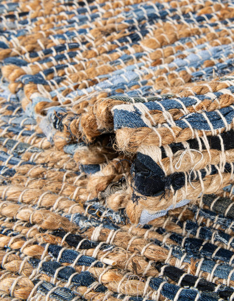 Navy Blue 1' 2 x 6' 1 Chindi Jute Table Runner Area Rug Decorative Dining Room Kitchen All Natural Material Table Cover Interior Design Home Decor Carpet Mat for Sale at Rug Engine