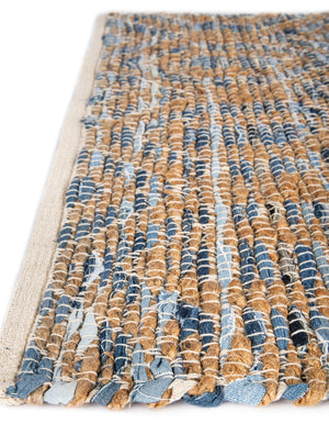 Navy Blue 1' 2 x 5' 1 Chindi Jute Table Runner