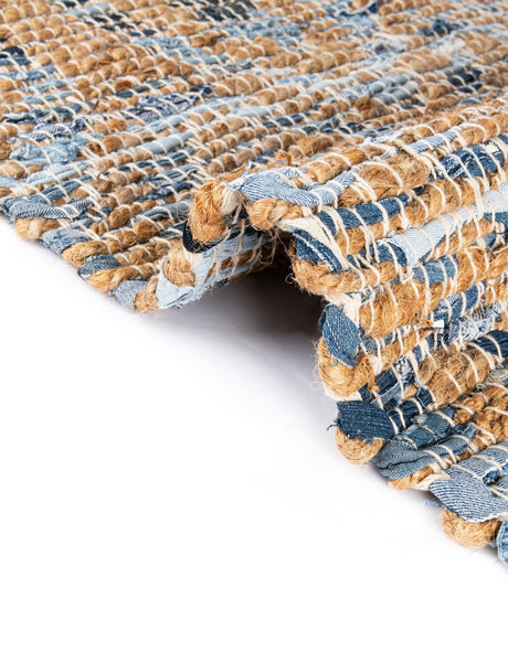 Navy Blue 1' 2 x 4' 1 Chindi Jute Table Runner Area Rug Decorative Dining Room Kitchen All Natural Material Table Cover Interior Design Home Decor Carpet Mat for Sale at Rug Engine