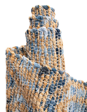 Navy Blue 1' 2 x 5' 1 Chindi Jute Table Runner