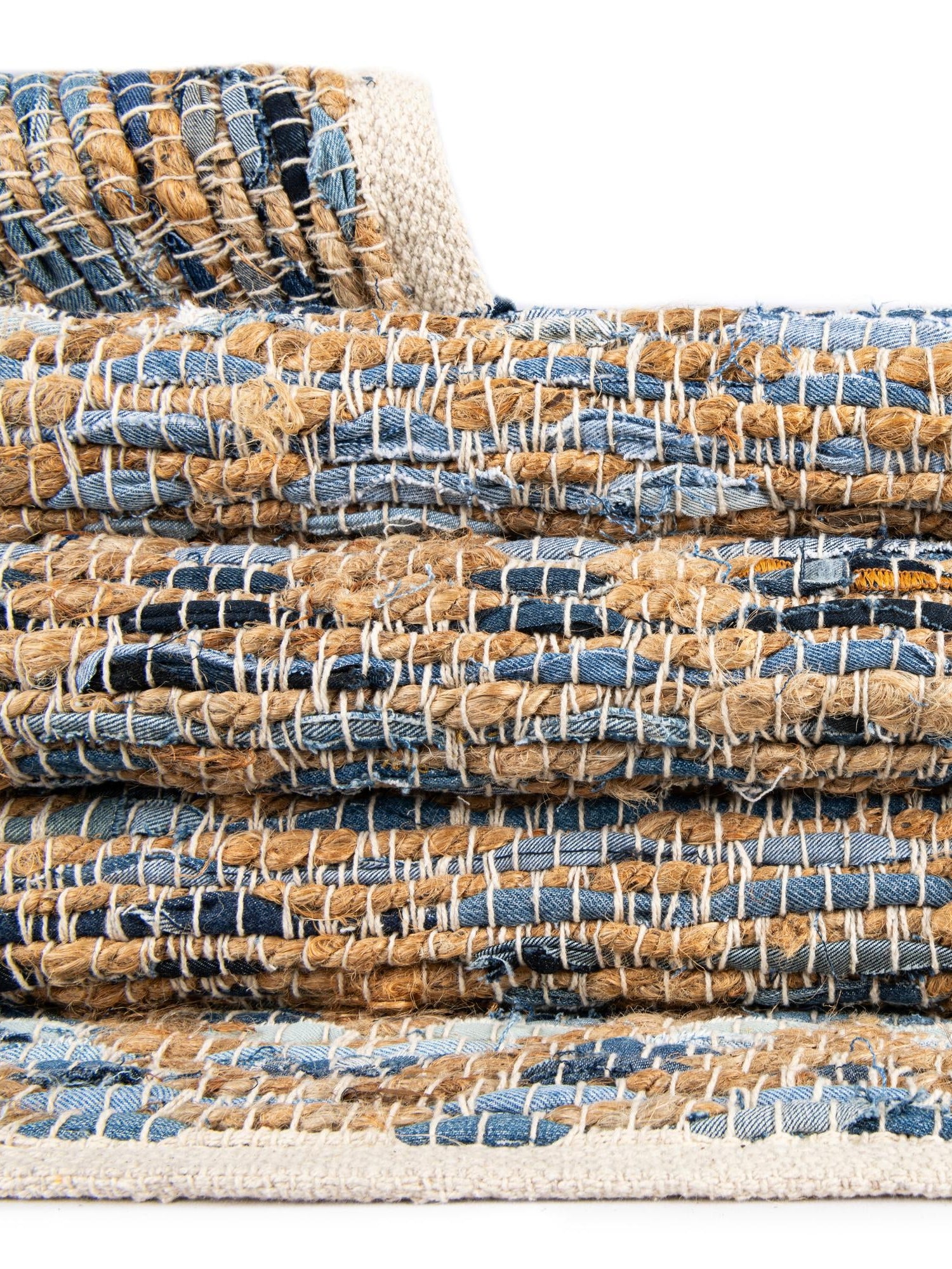 Navy Blue 1' 2 x 10' Chindi Jute Table Runner Area Rug Decorative Dining Room Kitchen All Natural Material Table Cover Interior Design Home Decor Carpet Mat for Sale at Rug Engine