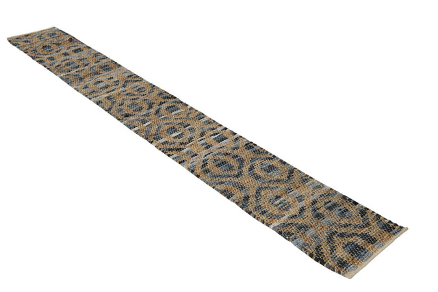 Navy Blue 1' 2 x 10' Chindi Jute Table Runner