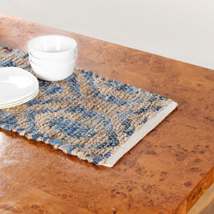 Navy Blue 1' 2 x 6' 1 Chindi Jute Table Runner