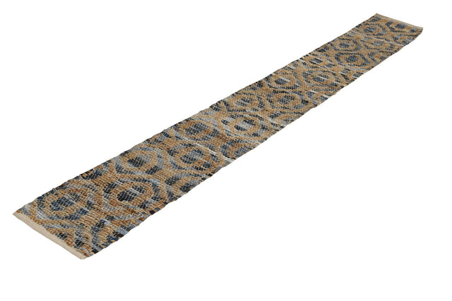 Navy Blue 1' 2 x 10' Chindi Jute Table Runner