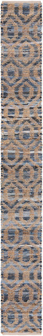 Navy Blue 1' 2 x 10' Chindi Jute Table Runner