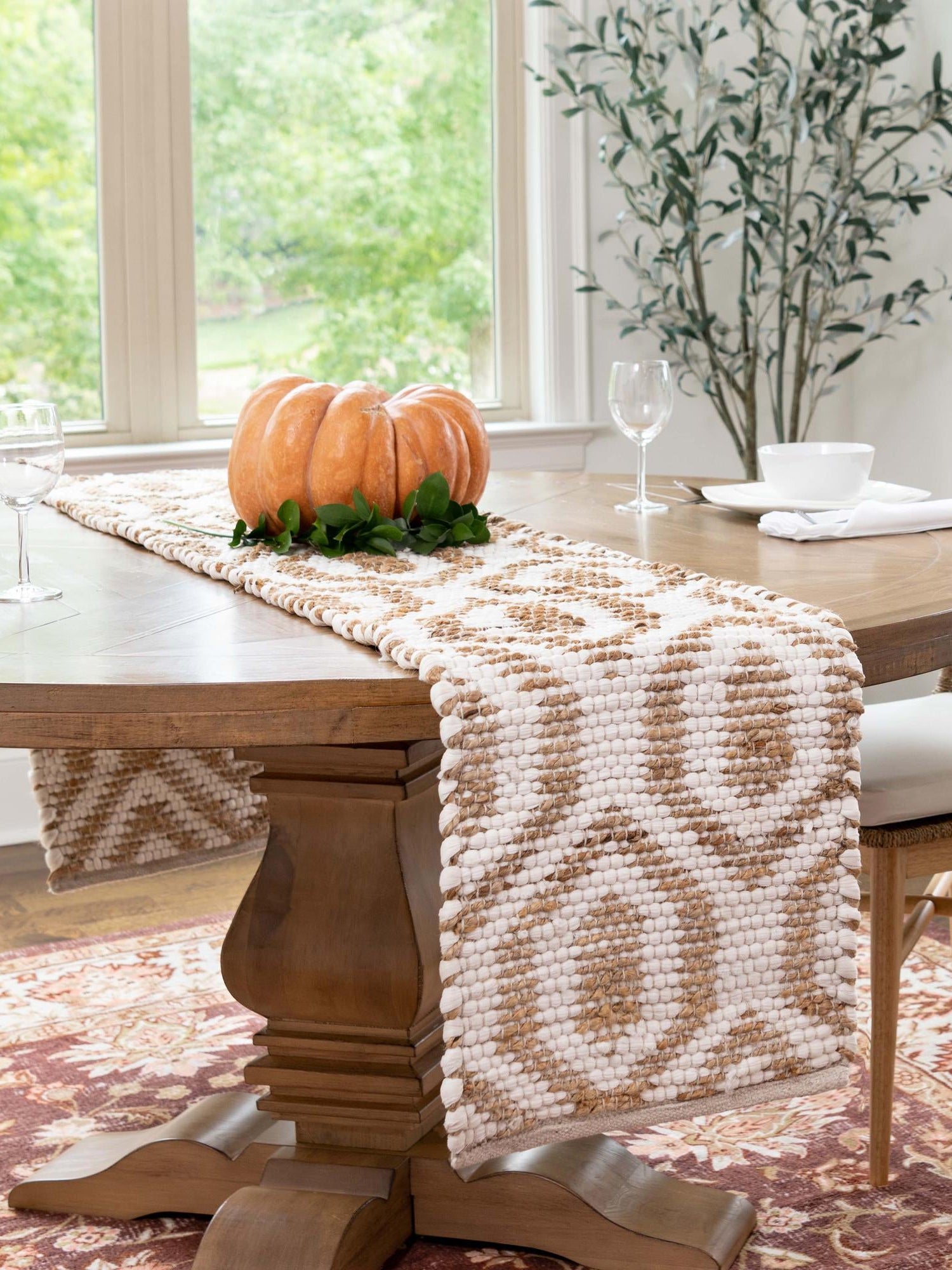 White 1' 2 x 5' 1 Chindi Jute Table Runner Area Rug Decorative Dining Room Kitchen All Natural Material Table Cover Interior Design Home Decor Carpet Mat for Sale at Rug Engine
