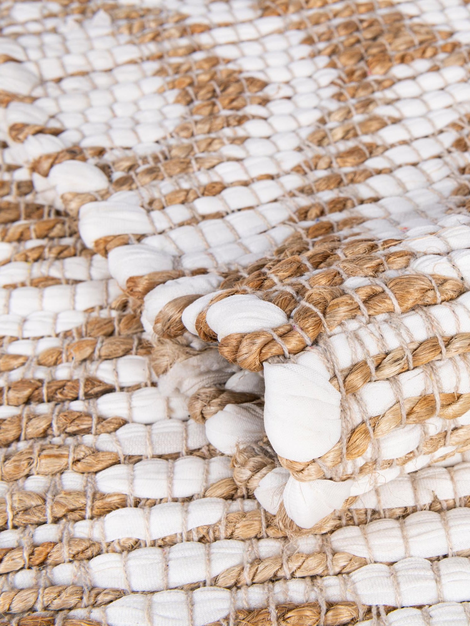 White 1' 2 x 6' 1 Chindi Jute Table Runner Area Rug Decorative Dining Room Kitchen All Natural Material Table Cover Interior Design Home Decor Carpet Mat for Sale at Rug Engine