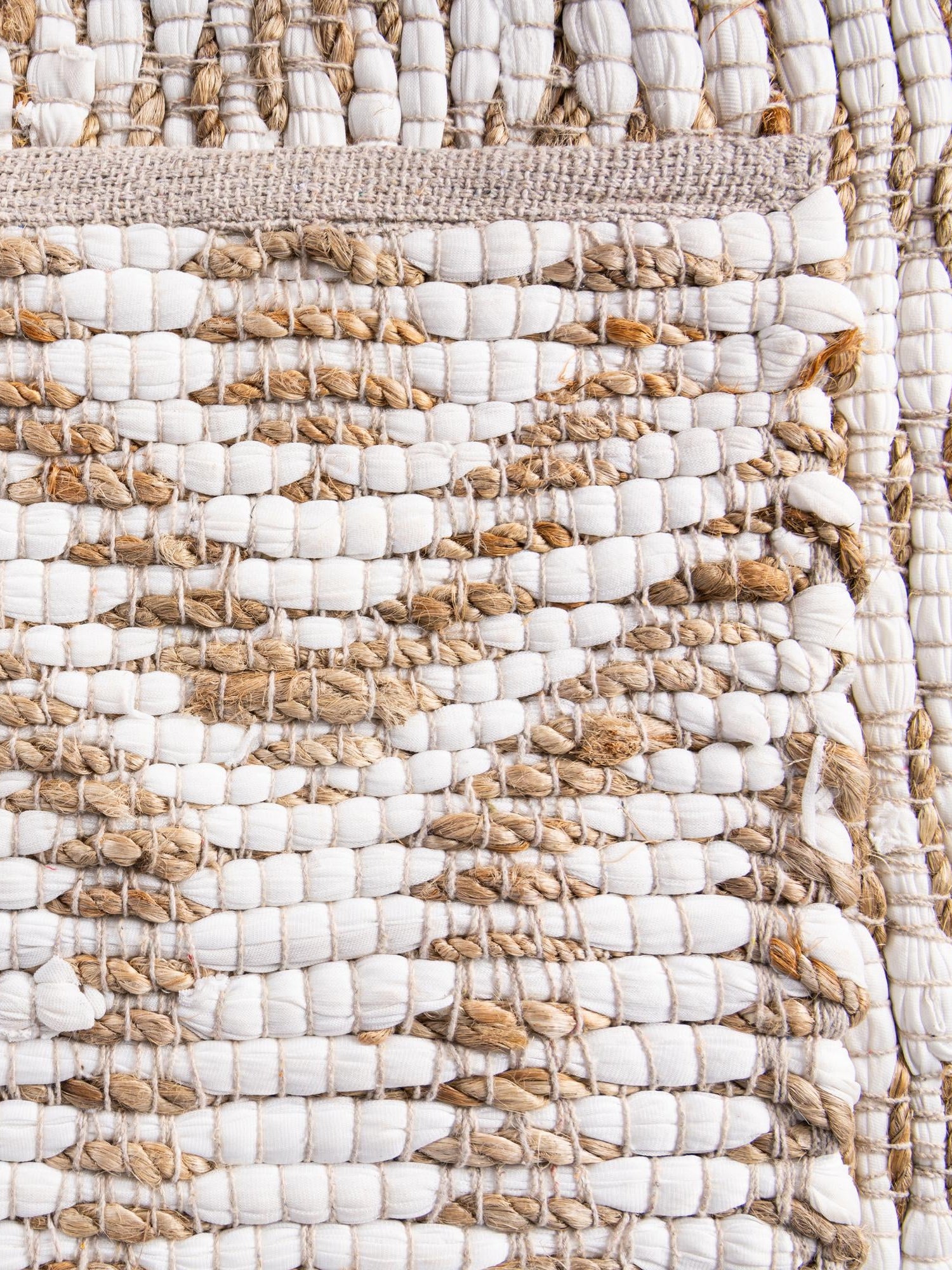 White 1' 2 x 6' 1 Chindi Jute Table Runner Area Rug Decorative Dining Room Kitchen All Natural Material Table Cover Interior Design Home Decor Carpet Mat for Sale at Rug Engine