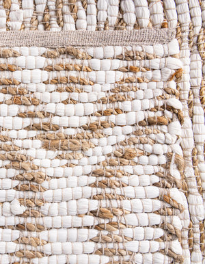 White 1' 2 x 5' 1 Chindi Jute Table Runner