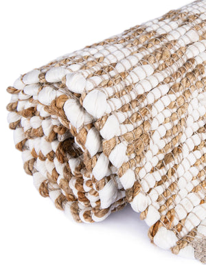 White 1' 2 x 6' 1 Chindi Jute Table Runner