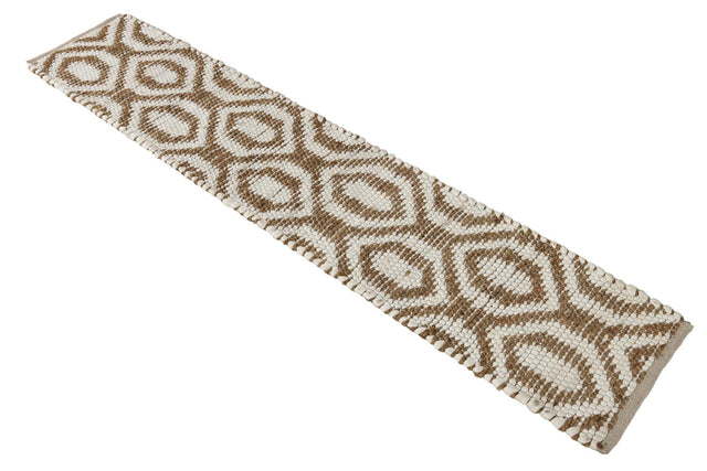 White 1' 2 x 6' 1 Chindi Jute Table Runner
