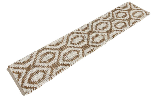 White 1' 2 x 6' 1 Chindi Jute Table Runner