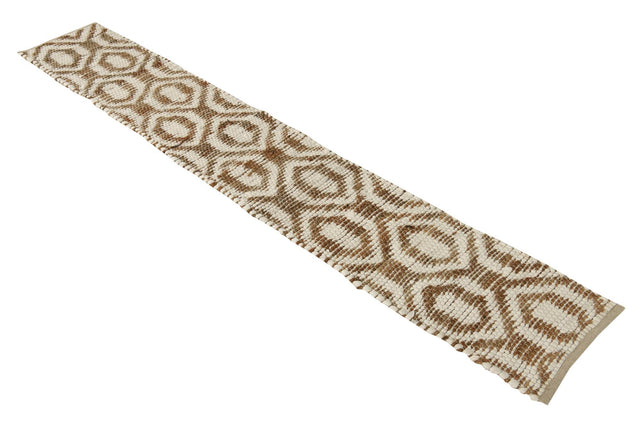White 1' 2 x 8' Chindi Jute Table Runner