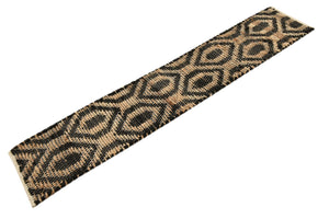 Black 1' 2 x 6' 1 Chindi Jute Table Runner