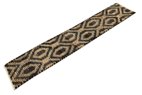 Black 1' 2 x 6' 1 Chindi Jute Table Runner Area Rug Decorative Dining Room Kitchen All Natural Material Table Cover Interior Design Home Decor Carpet Mat for Sale at Rug Engine