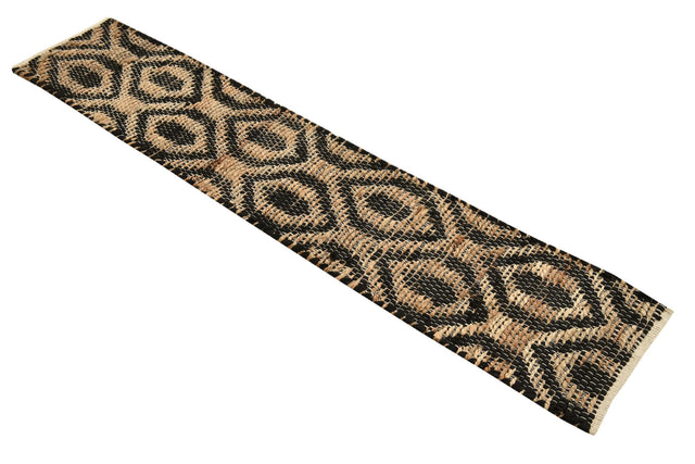 Black 1' 2 x 6' 1 Chindi Jute Table Runner
