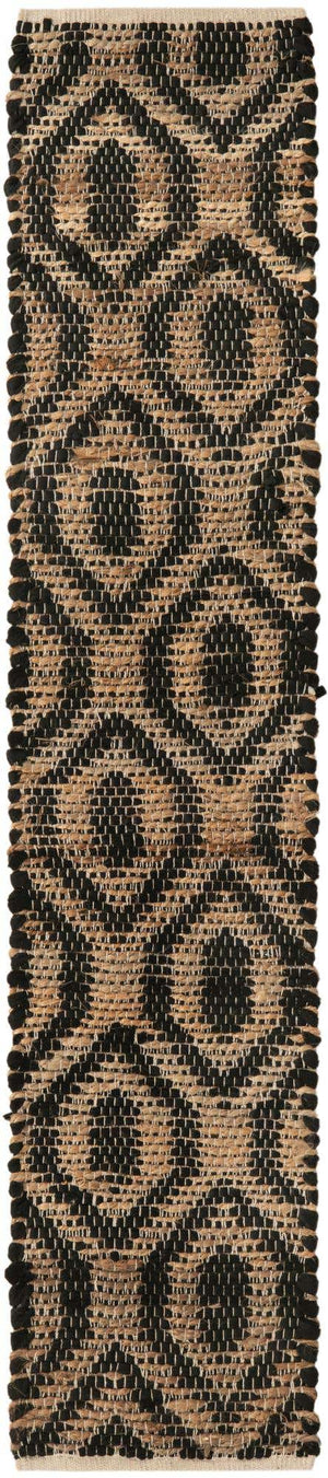 Black 1' 2 x 6' 1 Chindi Jute Table Runner