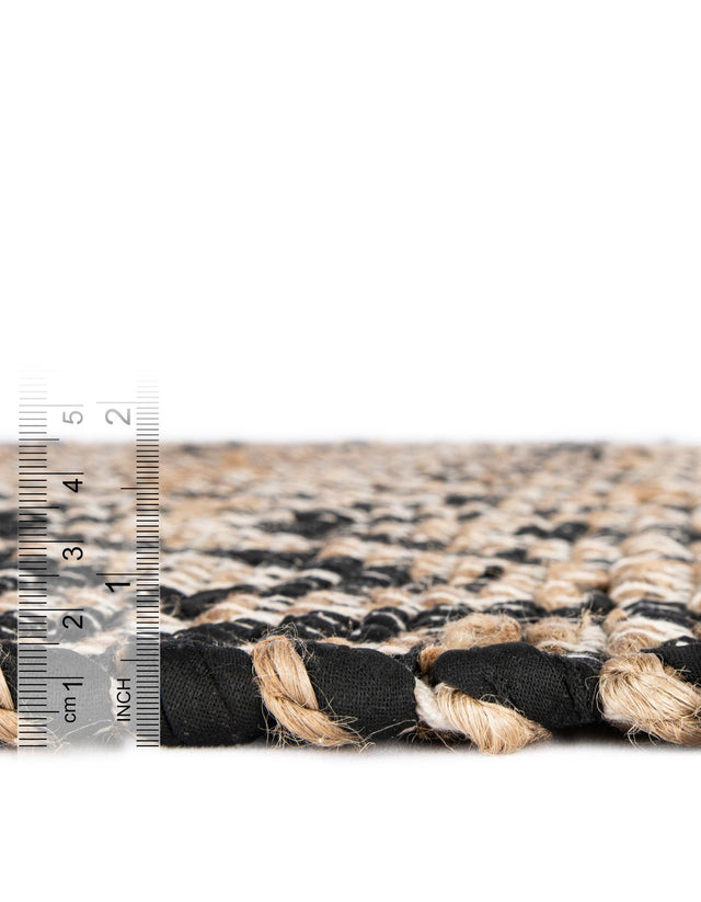Black 1' 2 x 6' 1 Chindi Jute Table Runner