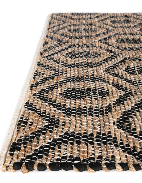 Black 1' 2 x 4' 1 Chindi Jute Table Runner Area Rug Decorative Dining Room Kitchen All Natural Material Table Cover Interior Design Home Decor Carpet Mat for Sale at Rug Engine
