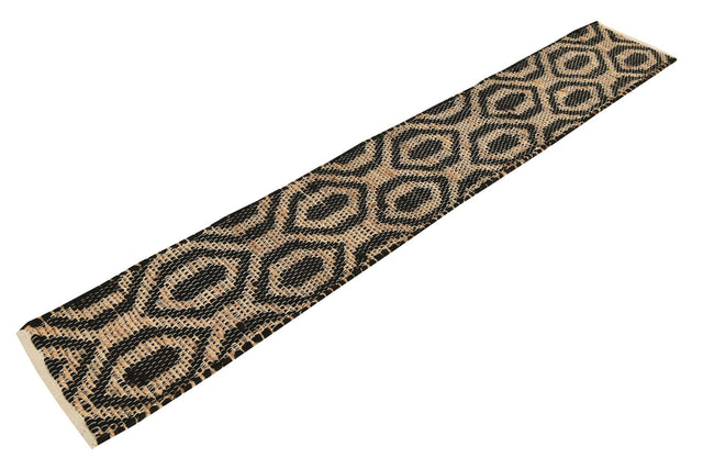 Black 1' 2 x 8' Chindi Jute Table Runner