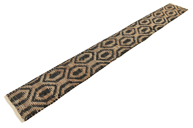 Black 1' 2 x 10' Chindi Jute Table Runner