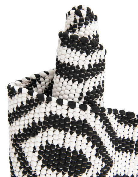 Black and White 2' 2 x 3' 7 Chindi Jute Hearth Half-Round Semicircle Area Rug Interior Design Home Decor Carpet Mat for Sale at Rug Engine