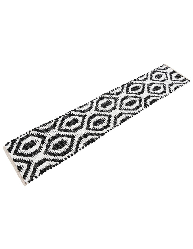 Black and White 1' 2 x 6' 1 Chindi Jute Table Runner