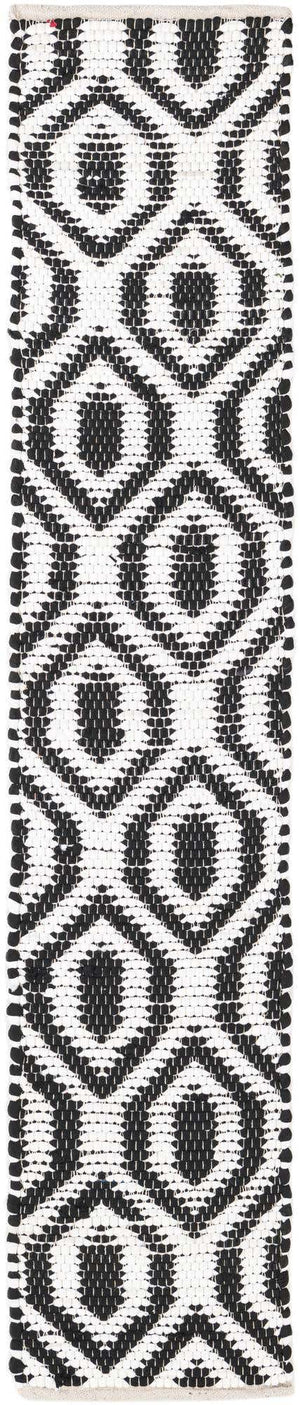 Black and White 1' 2 x 6' 1 Chindi Jute Table Runner