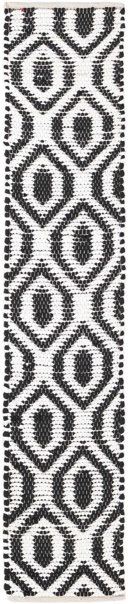 Black and White 1' 2 x 6' 1 Chindi Jute Table Runner
