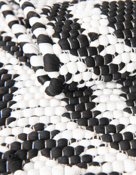 Black and White 1' 2 x 5' 1 Chindi Jute Table Runner Area Rug Decorative Dining Room Kitchen All Natural Material Table Cover Interior Design Home Decor Carpet Mat for Sale at Rug Engine