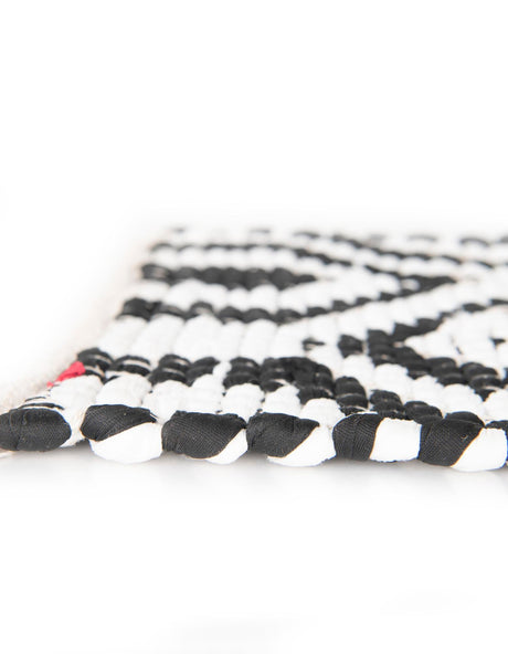 Black and White 1' 2 x 4' 1 Chindi Jute Table Runner Area Rug Decorative Dining Room Kitchen All Natural Material Table Cover Interior Design Home Decor Carpet Mat for Sale at Rug Engine