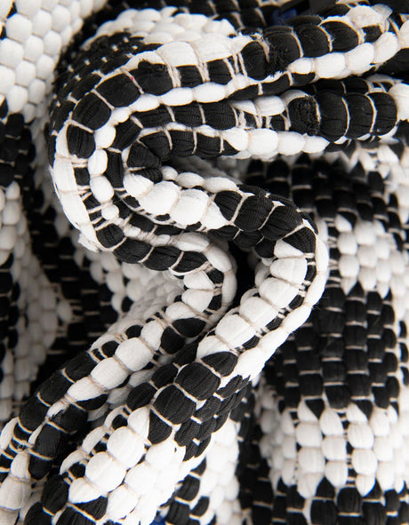 Black and White 1' 2 x 5' 1 Chindi Jute Table Runner Area Rug Decorative Dining Room Kitchen All Natural Material Table Cover Interior Design Home Decor Carpet Mat for Sale at Rug Engine