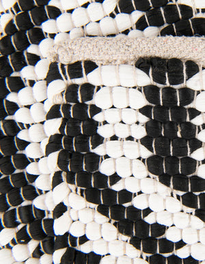 Black and White 1' 2 x 6' 1 Chindi Jute Table Runner