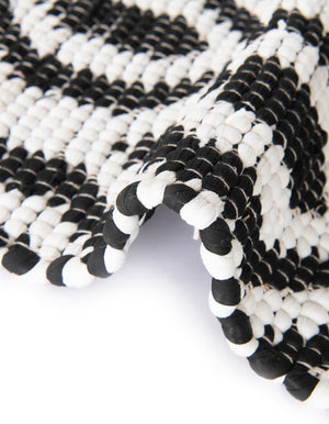Black and White 1' 2 x 6' 1 Chindi Jute Table Runner
