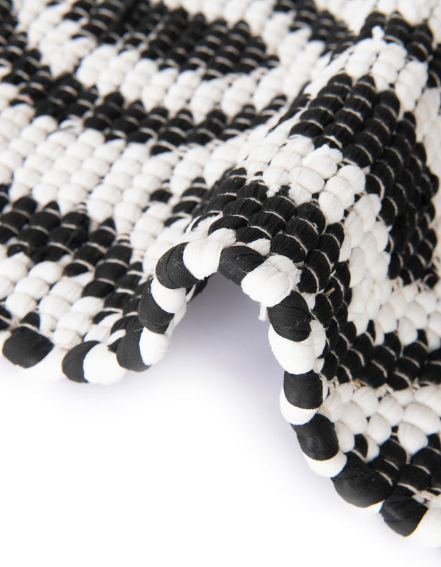 Black and White 1' 2 x 6' 1 Chindi Jute Table Runner