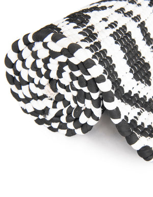 Black and White 1' 2 x 6' 1 Chindi Jute Table Runner