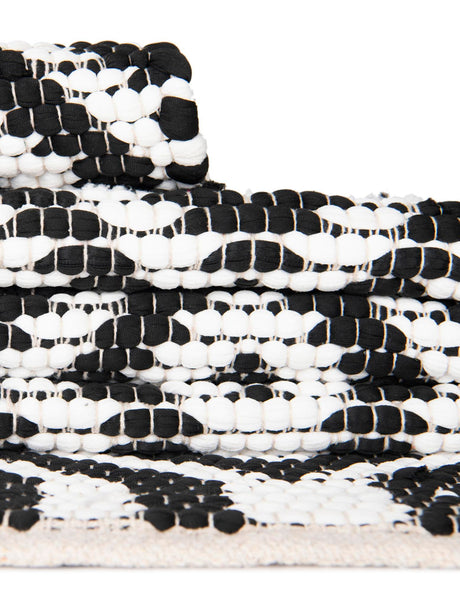 Black and White 1' 2 x 6' 1 Chindi Jute Table Runner Area Rug Decorative Dining Room Kitchen All Natural Material Table Cover Interior Design Home Decor Carpet Mat for Sale at Rug Engine