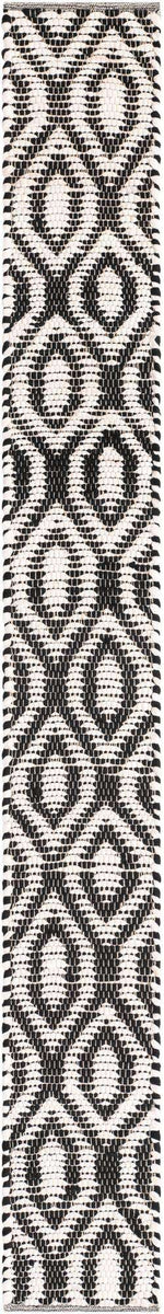 Black and White 1' 2 x 10' Chindi Jute Table Runner
