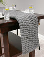 Gray 1' 2 x 10' Felt Ball Table Runner