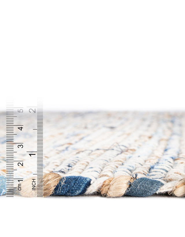 Blue 1' 2 x 5' 1 Chindi Jute Table Runner
