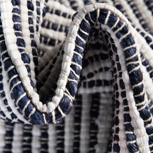 Navy Blue 1' 2 x 6' 1 Chindi Jute Table Runner
