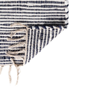 Navy Blue 1' 2 x 6' 1 Chindi Jute Table Runner