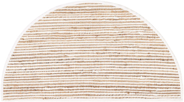 Natural 2' 2 x 4' Chindi Jute Semicircle Hearth Rug