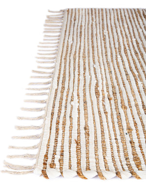 Natural 1' 2 x 5' 1 Chindi Jute Table Runner