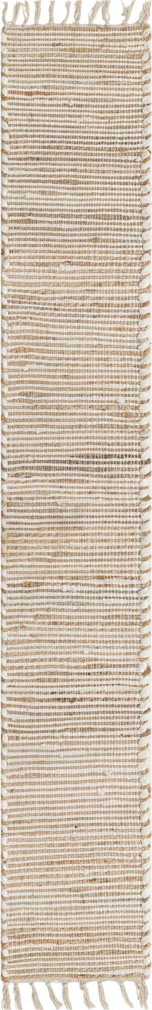 Natural 1' 2 x 8' Chindi Jute Table Runner