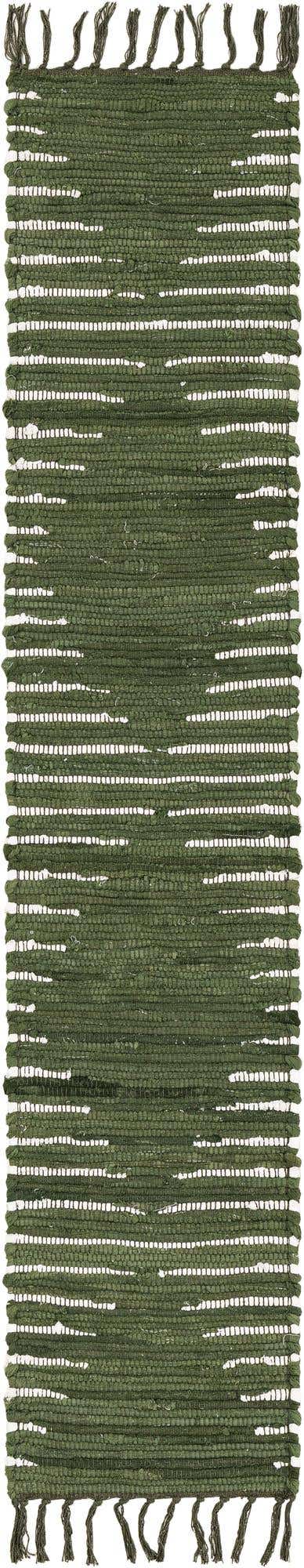 Green 1' 2 x 6' 1 Chindi Cotton Table Runner