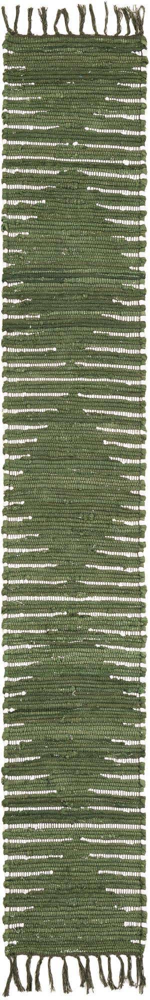 Green 1' 2 x 8' Chindi Cotton Table Runner