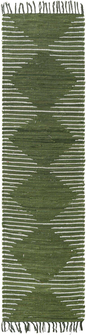 Green 1' 2 x 10' Chindi Cotton Table Runner