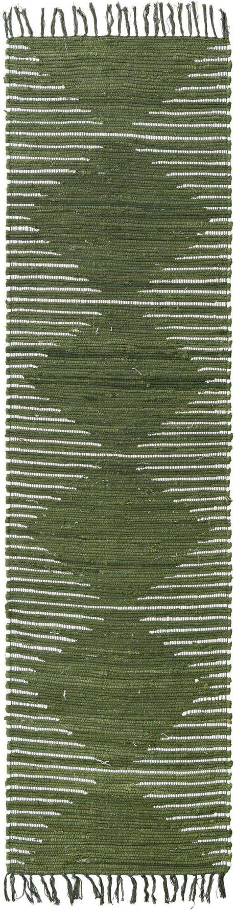 Green 1' 2 x 10' Chindi Cotton Table Runner