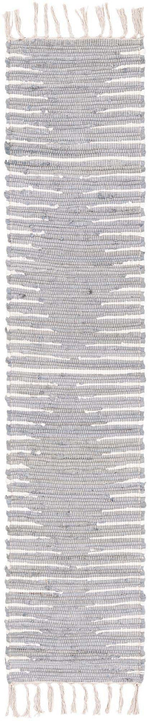 Light Gray 1' 2 x 6' 1 Chindi Cotton Table Runner